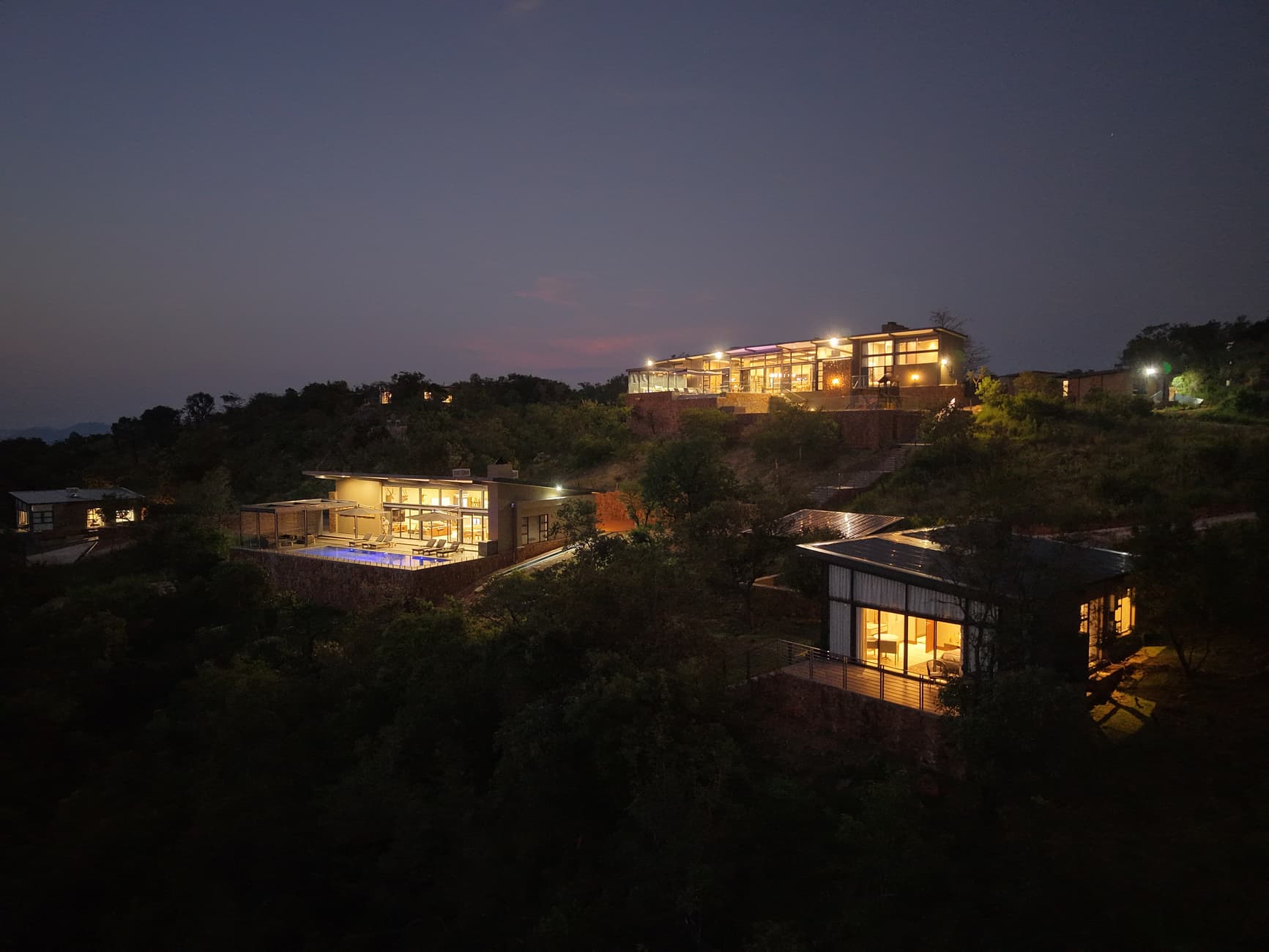 Aerial view of Iketla Cottages